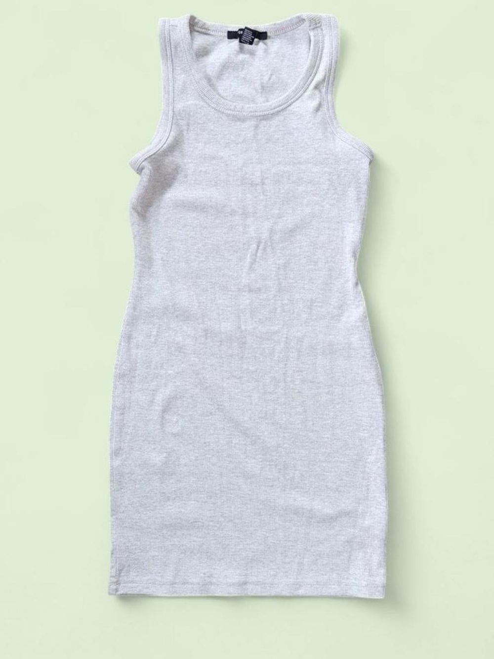 Forever 21 Light Gray Ribbed Tank Dress